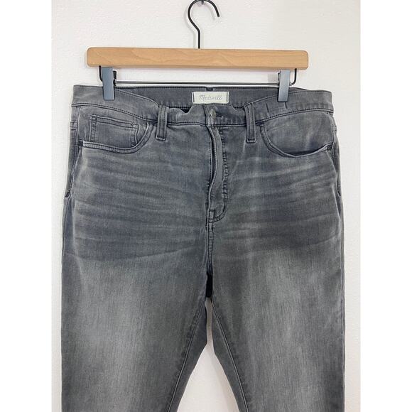 Madewell Roadtripper Jeggings Gray Wash Size 32 Raw Hem 23.5” Inseam - Picture 3 of 7